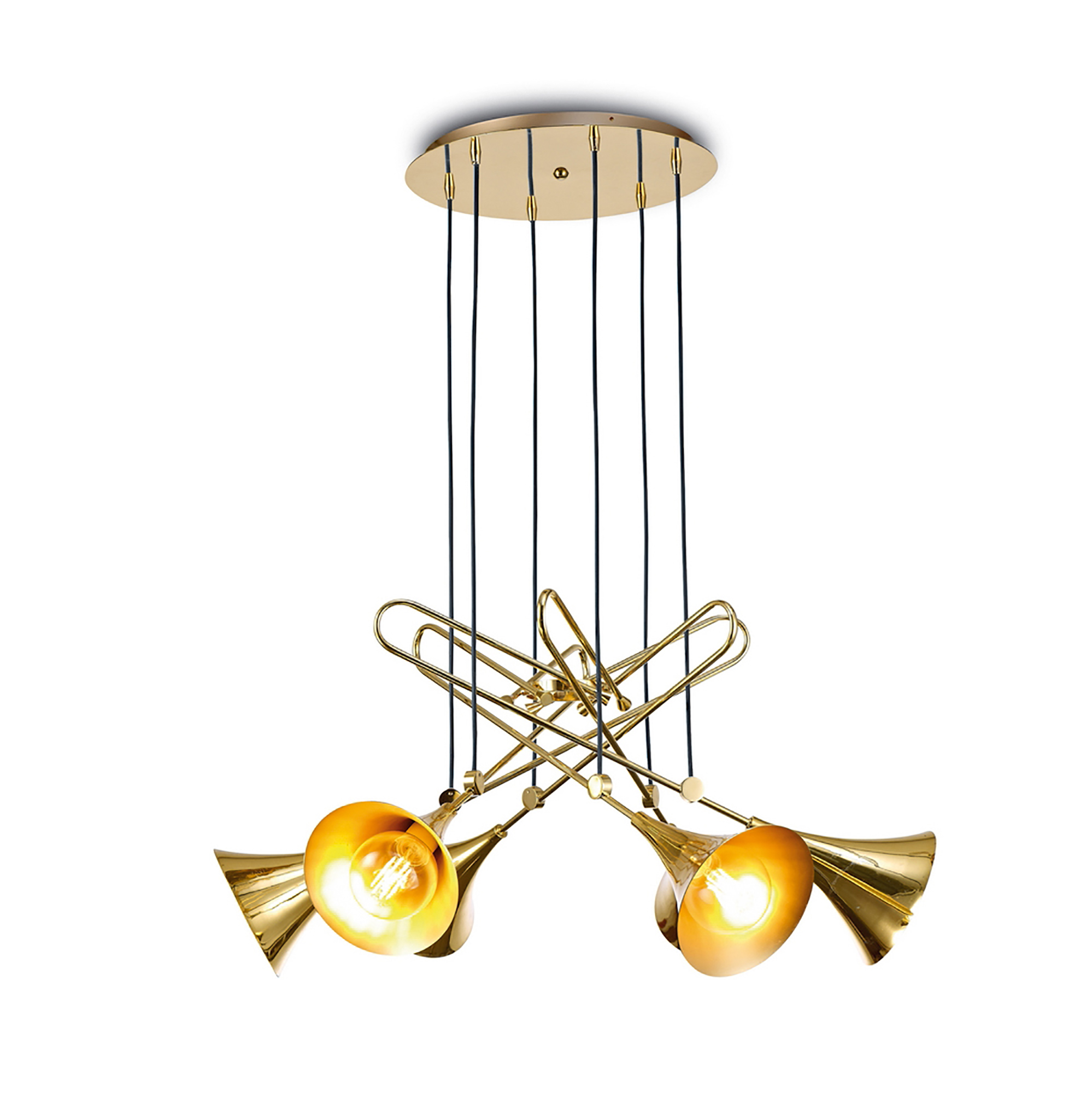 M5895  Jazz Oro Pendant 6 Light Polished Gold